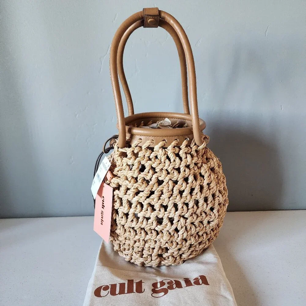 Cult Gaia Woven Tote "NEW" - Picture 7 of 16